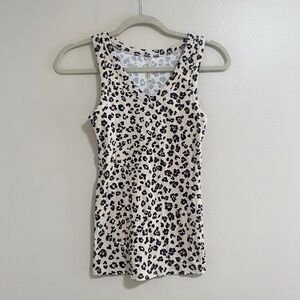 Maurices Leopard Print Beige Tank Top Size Small